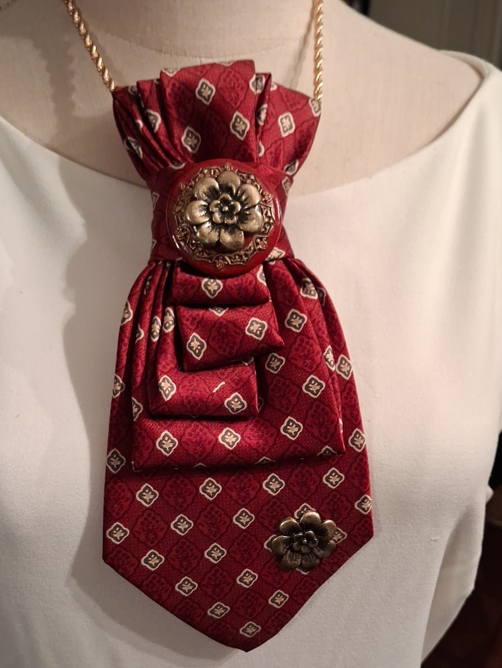 Liz Claiborne Upcycled Necktie Necklace